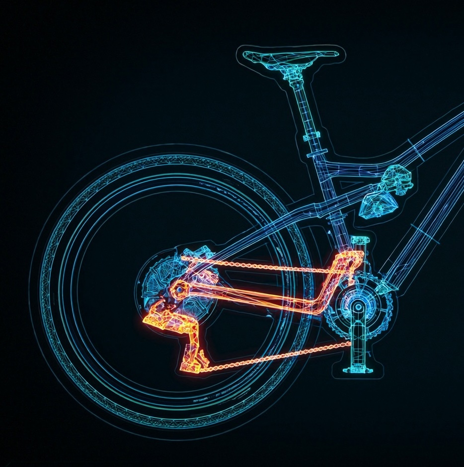 Bicycle x-ray blueprint